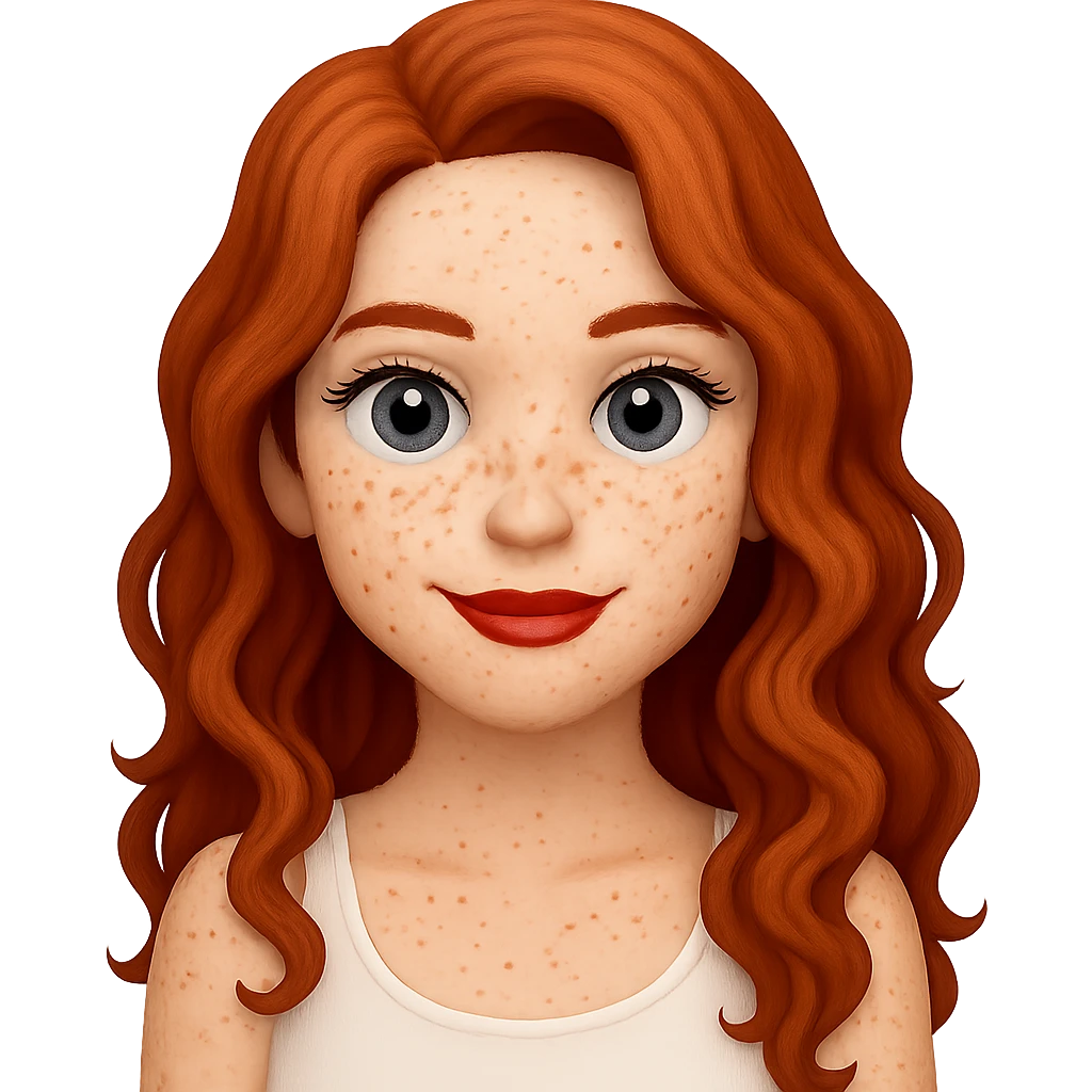 turn the second man in emoji style of the 1st image, match the facial features and match dressing style of the 2nd image, she is wearing white tank top emoji