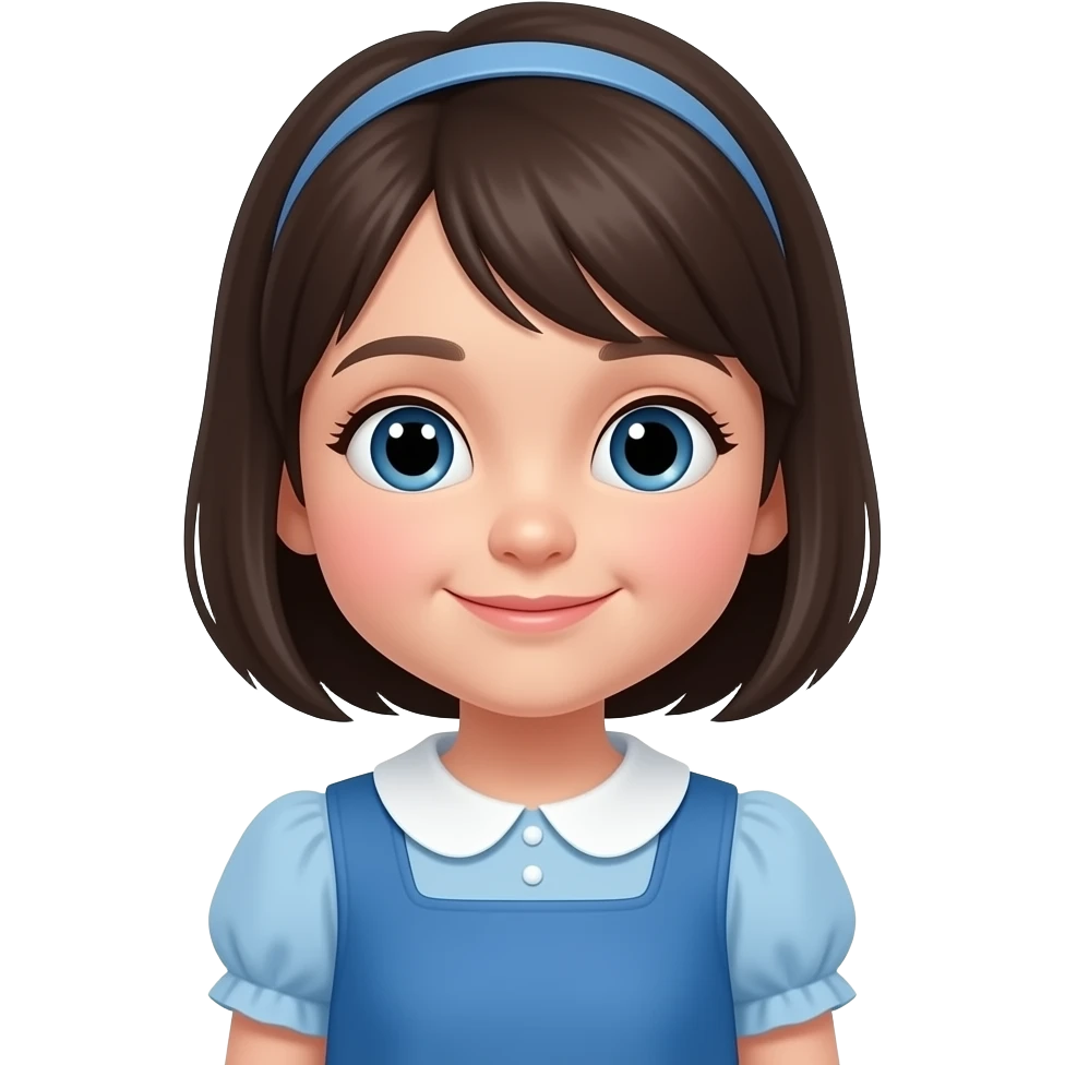 child in a blue dress emoji