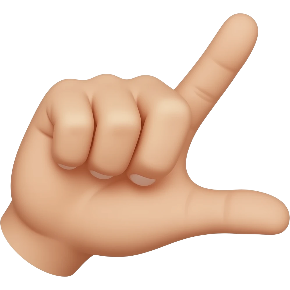 finger gesture showing how small emoji