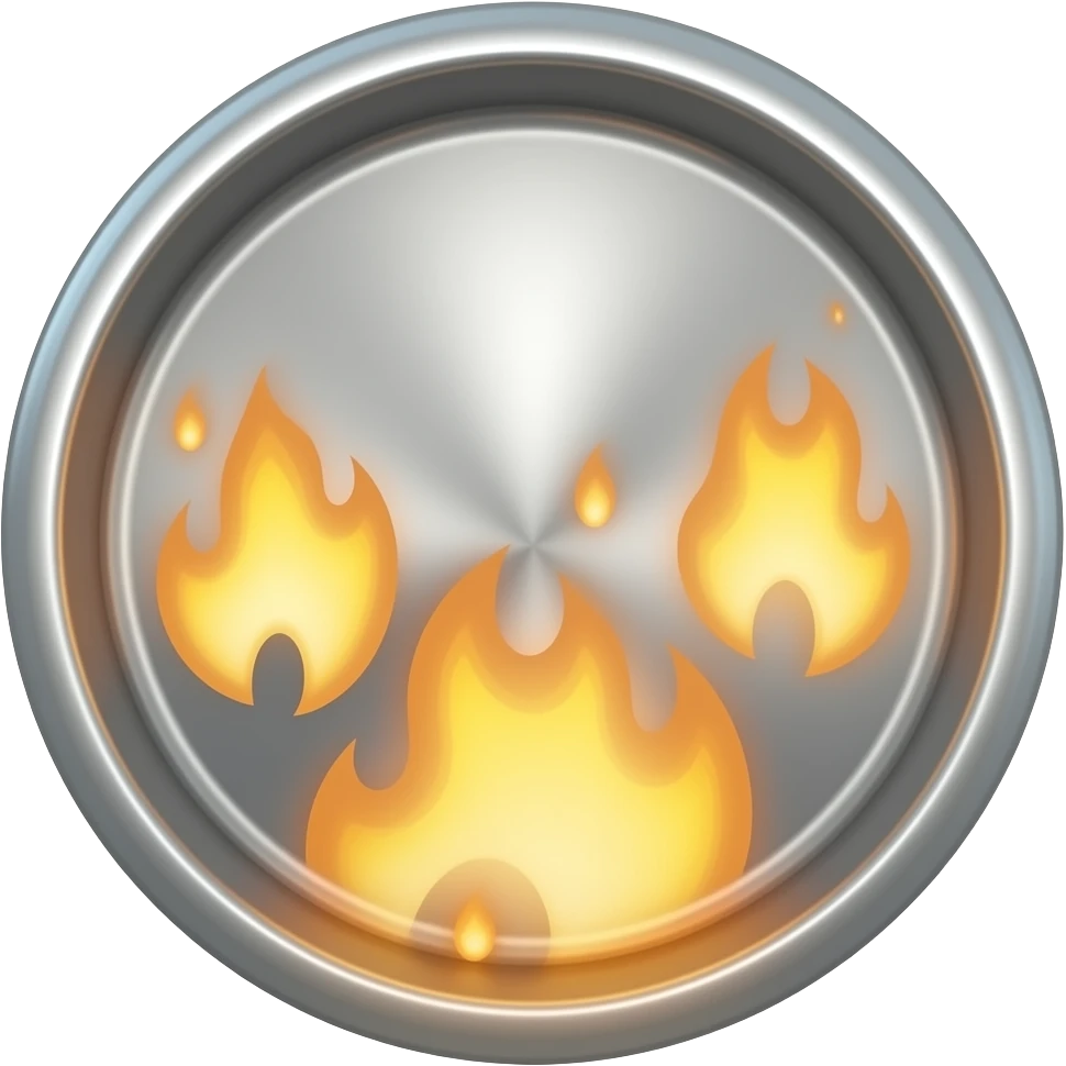 Simple hot smelted metallic materials emoji