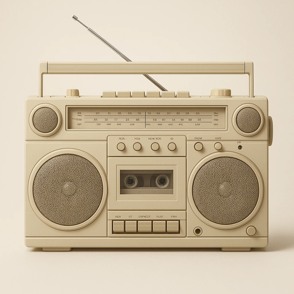 light beige boombox emoji