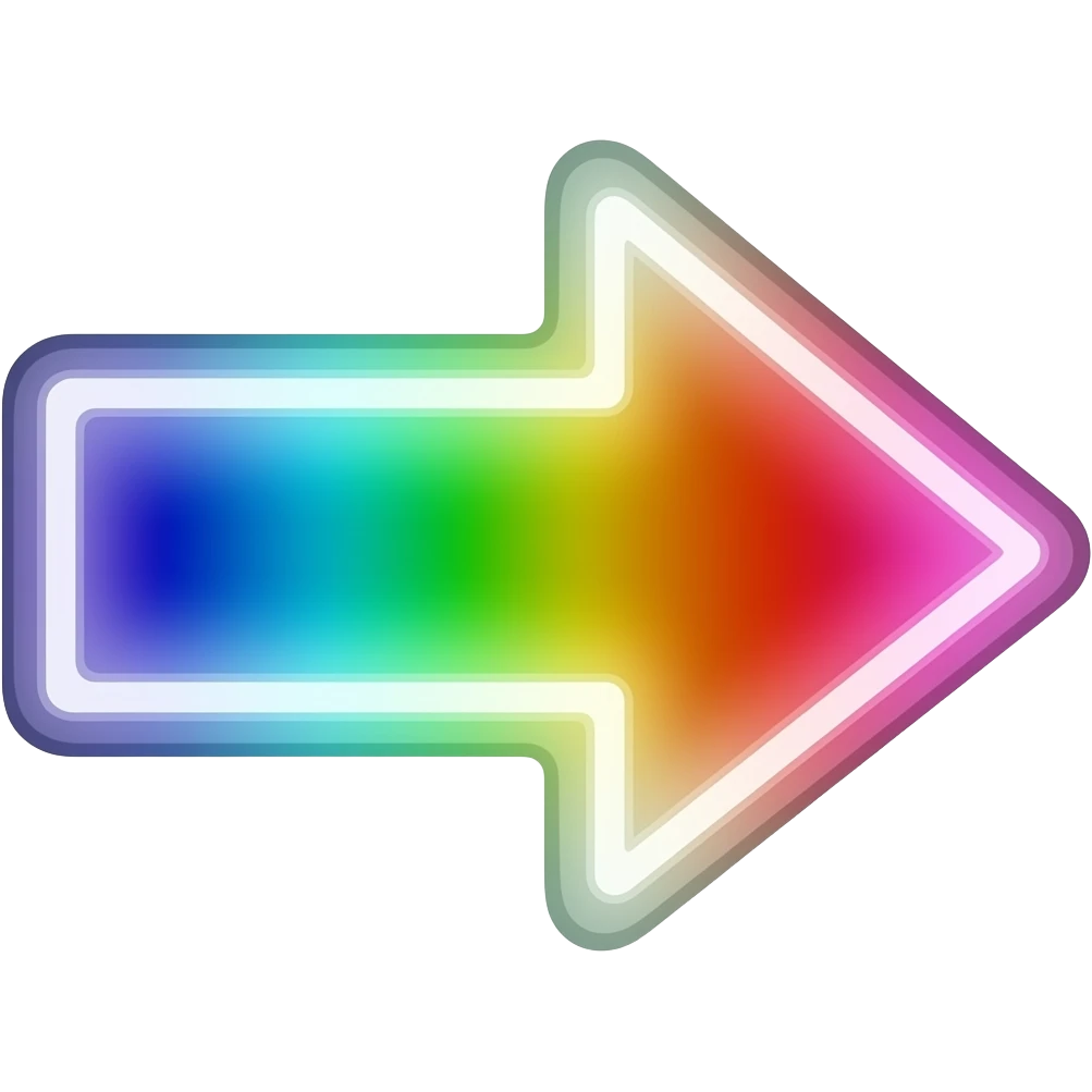 animated neon rgb glow arrow, pointing right emoji