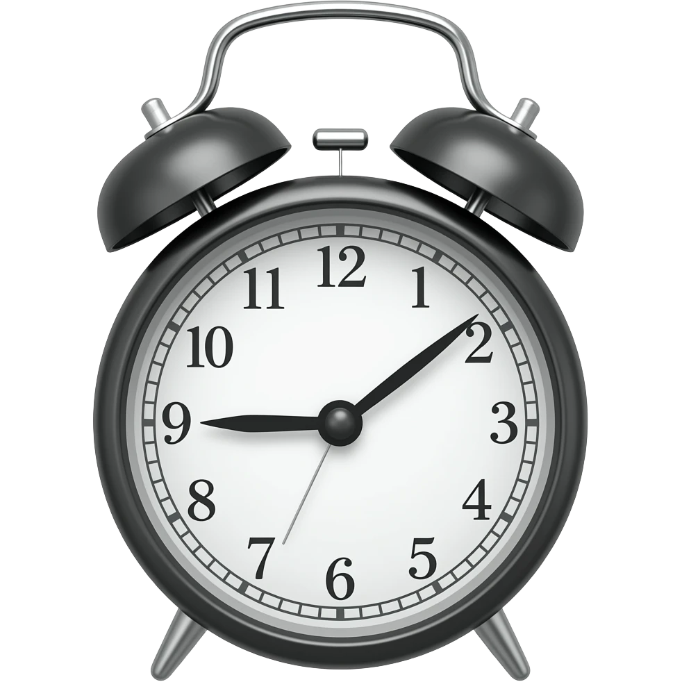 1. Je me réveille…     👉 Alarm clock / phone alarm going off emoji