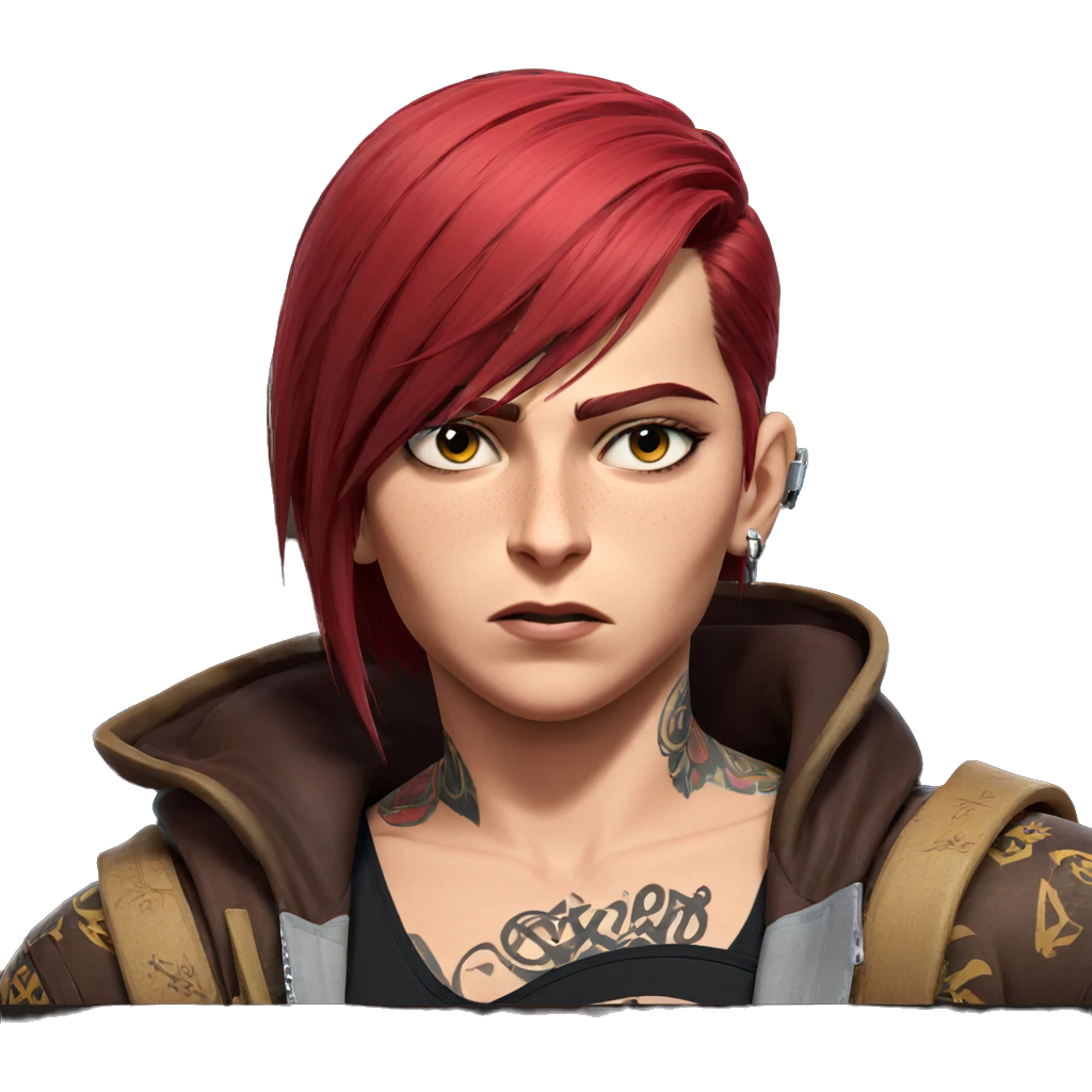 vi portrait with tattoos emoji
