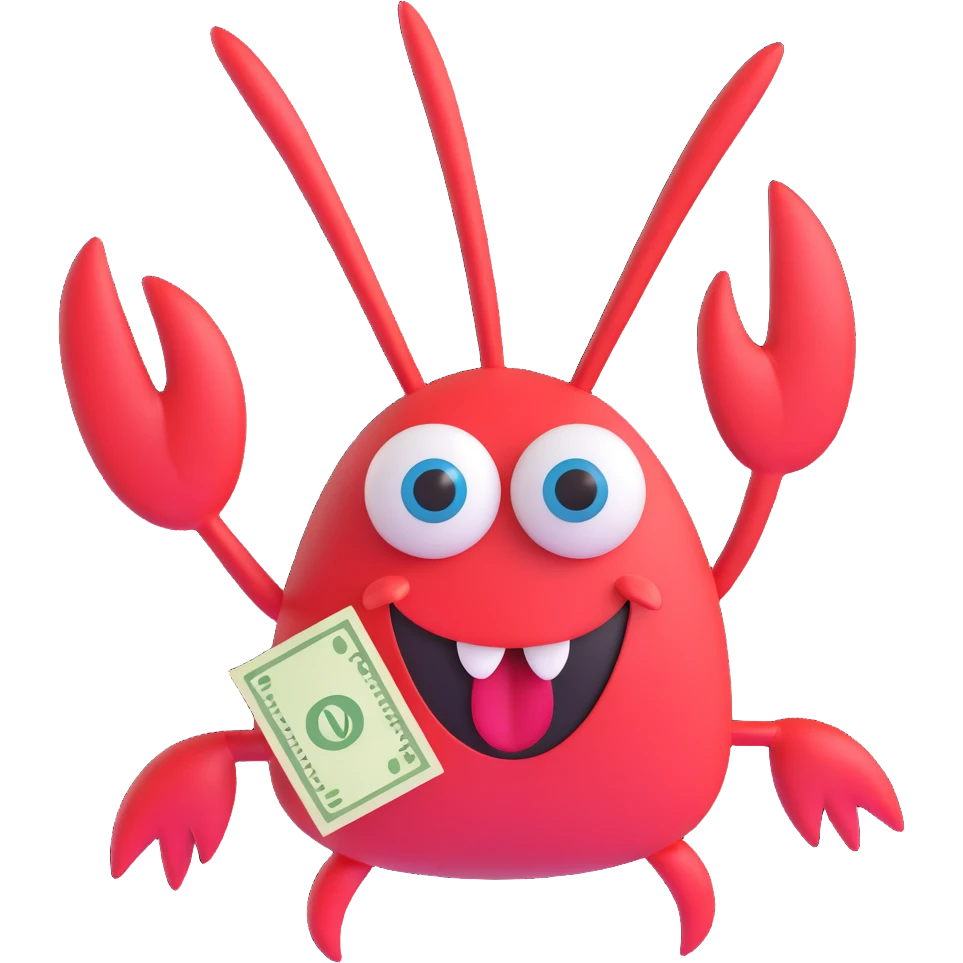 Mr. Krabs with dollar sign eyes, highly detailed, no other characters emoji