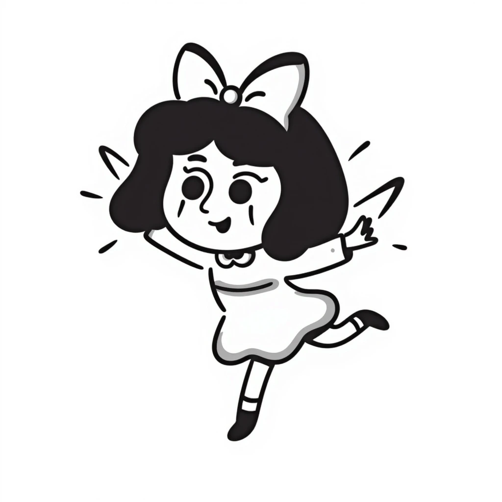 A cute fairytale character flying and crying because she is so happy emoji
