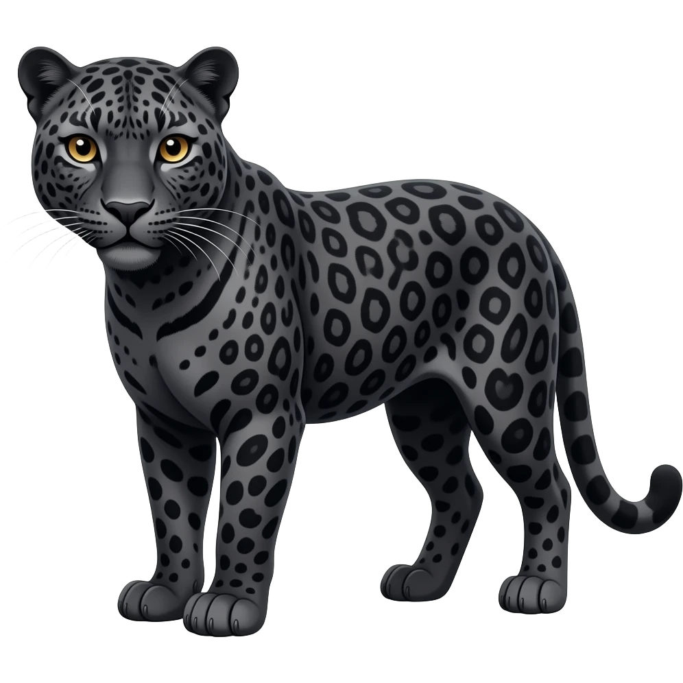 Wild Black leopard emoji
