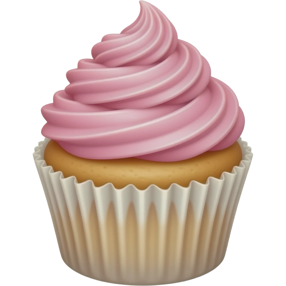 Cupcake with pink icing emoji