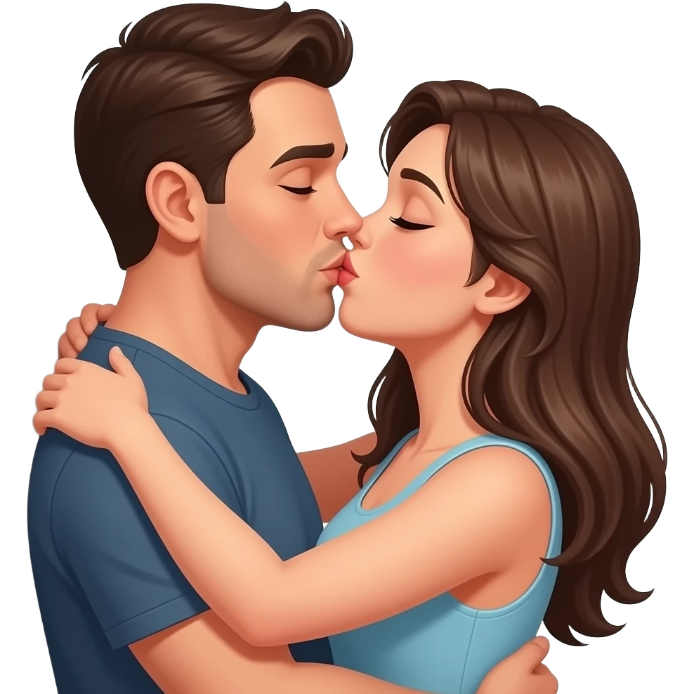 A man and woman, desperately kissing each other pinned tight together, her pinned against the wall emoji