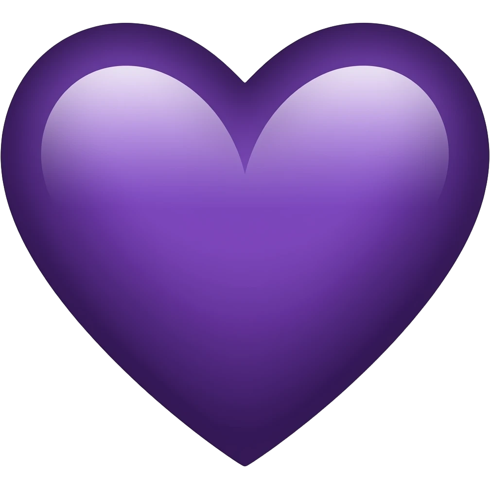 Dark purple colour heart emoji emoji