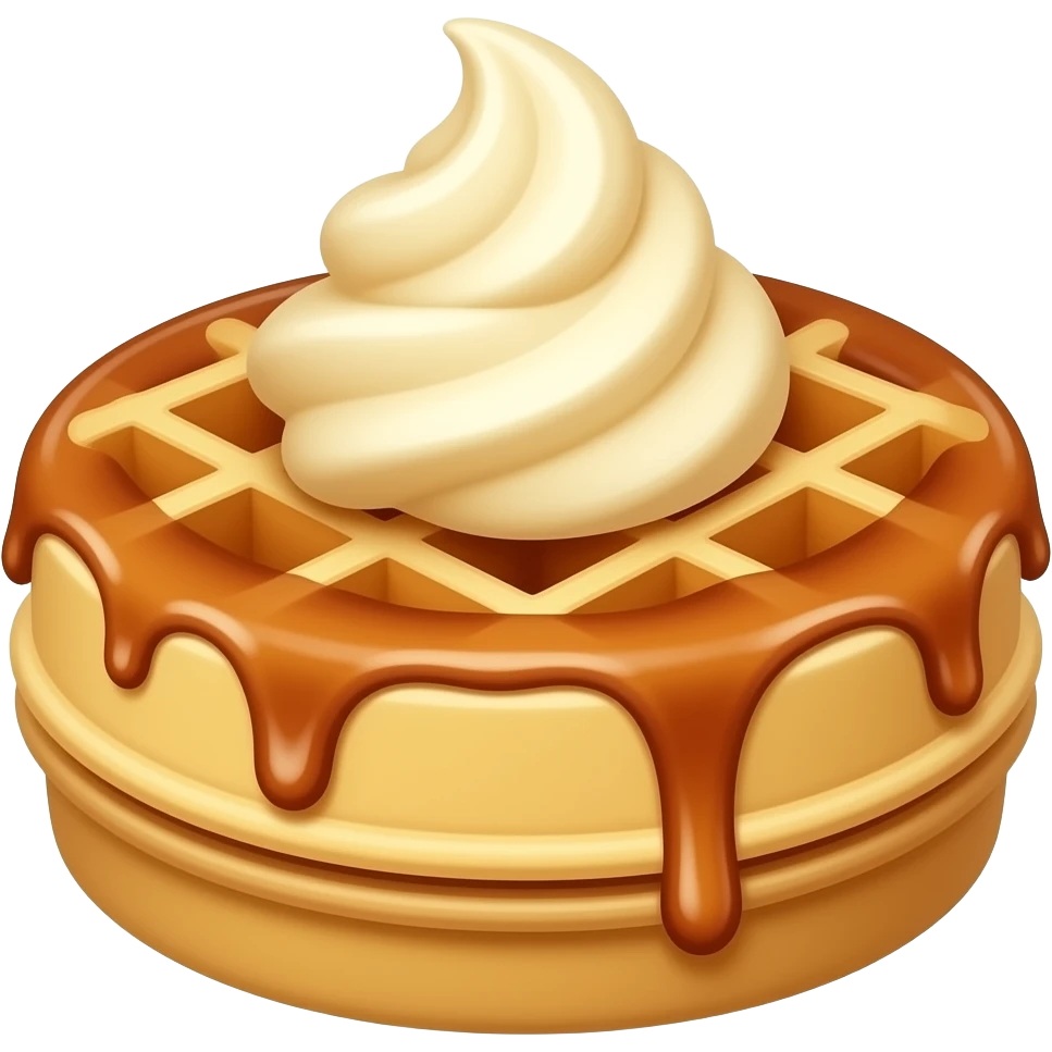 Dessert en forme de galet vanille et caramel emoji