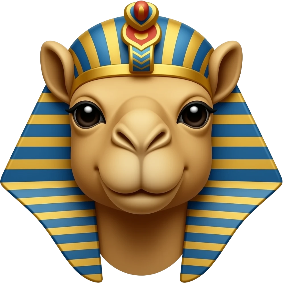 egypt camel face close up emoji