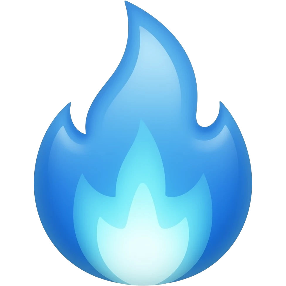 Blue fire emoji and more blue light blue emoji