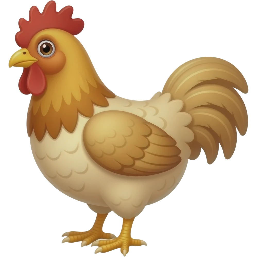 Cartoon 2d hen emoji