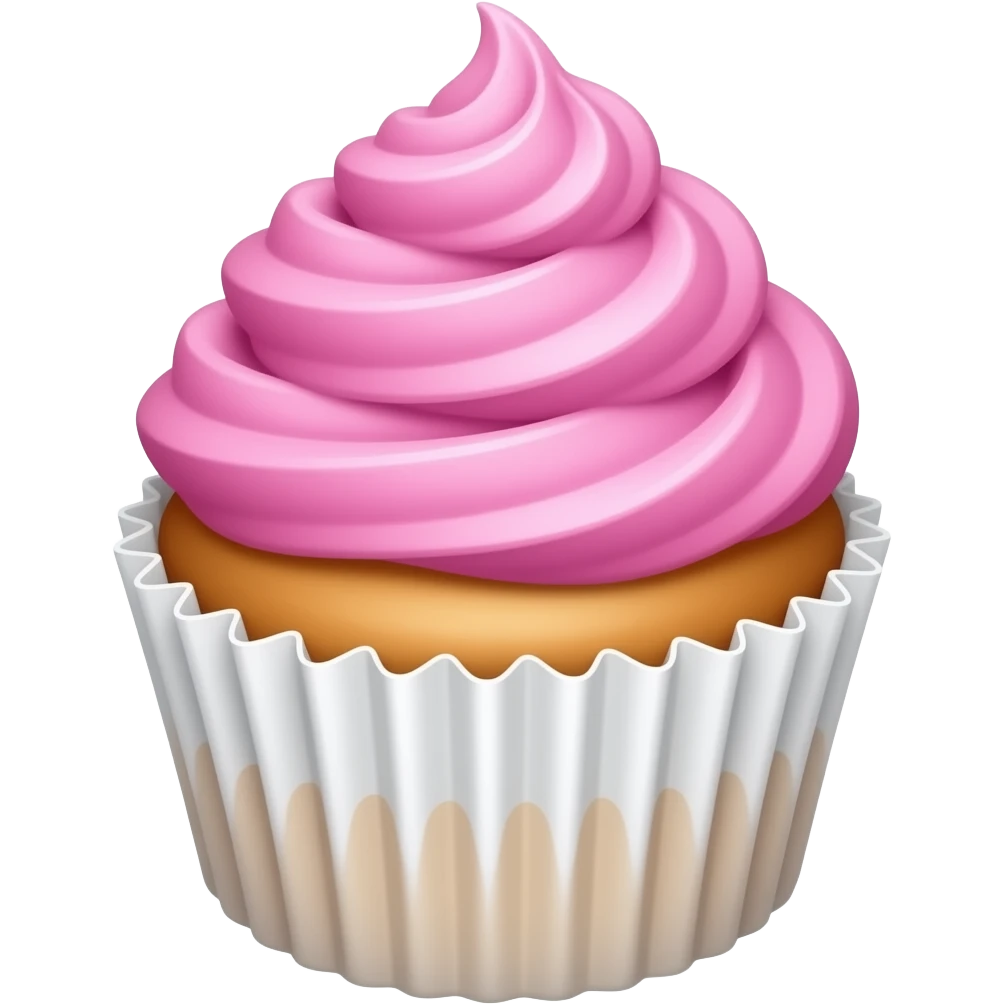 Cupcake with pink icing emoji