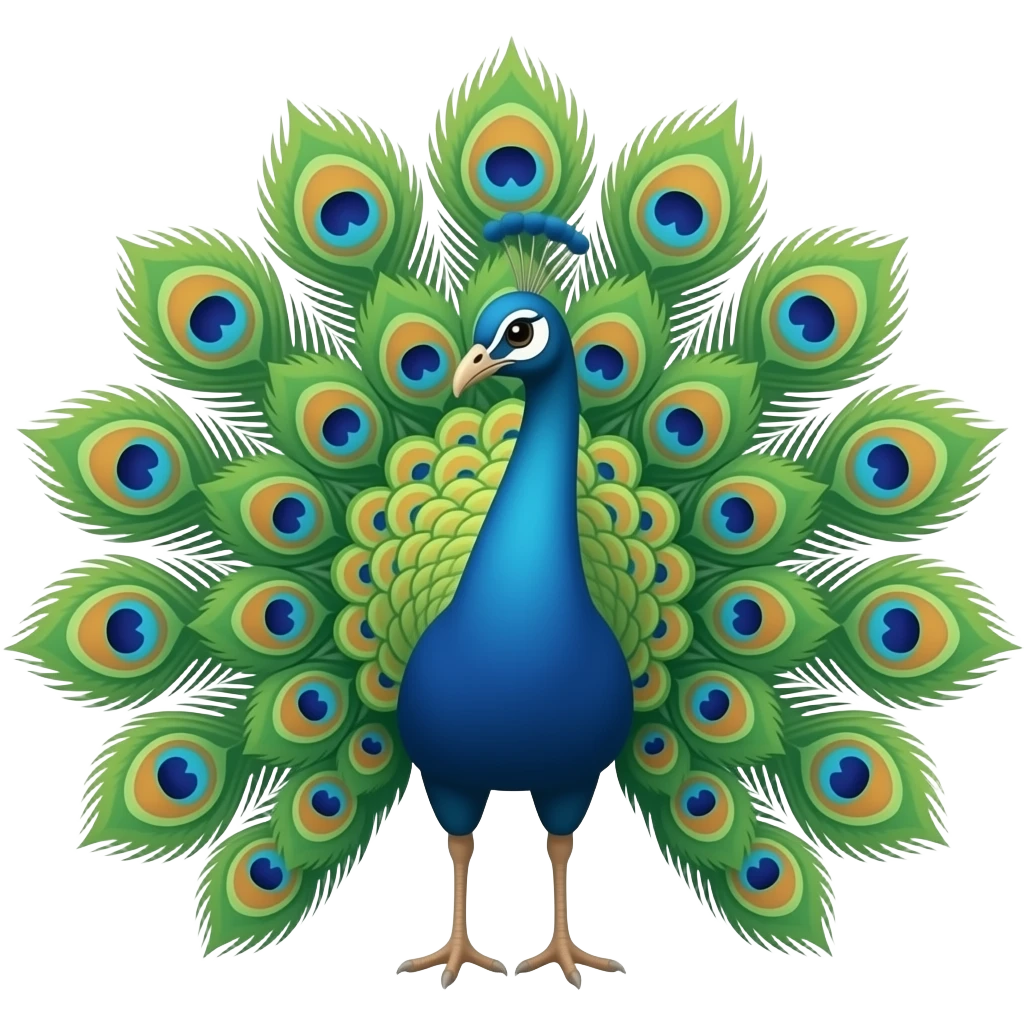 Can get this as small image peacock emoji