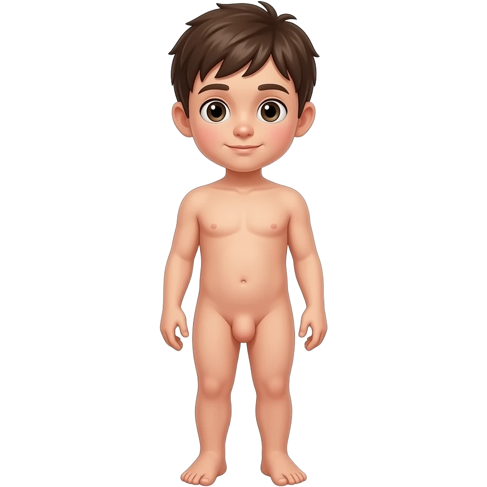 Naked boy full body with big penis emoji