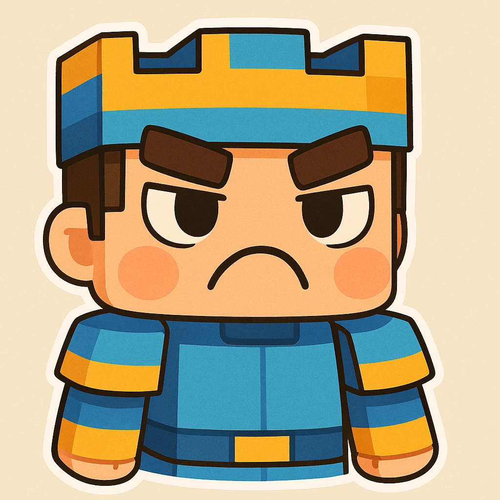 Edit the boy's face to have an angry, frowning expression, keeping the original cartoon style and quality consistent with chibi stickers style. emoji