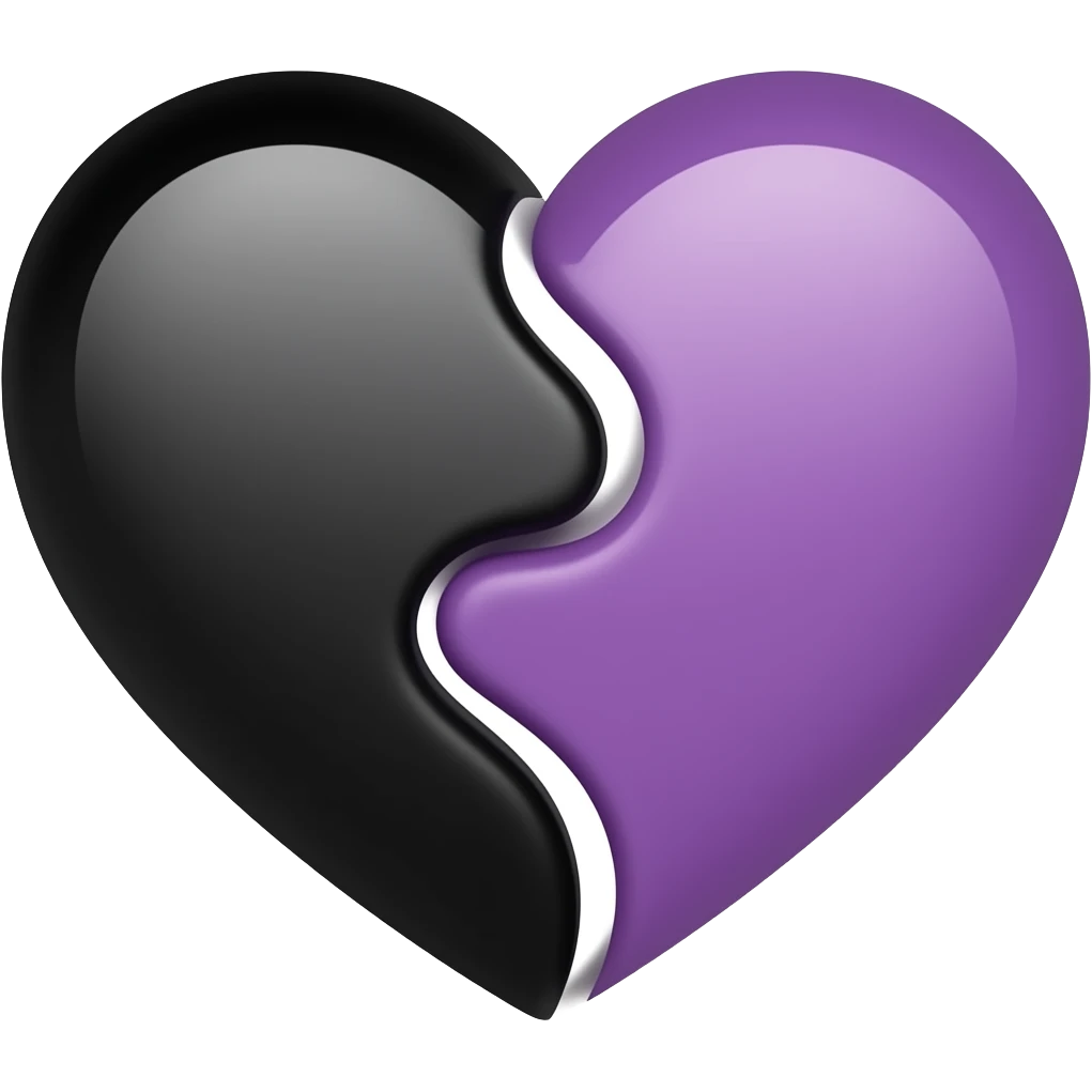 🖤💜 combine these two very nicer and cutesy emoji