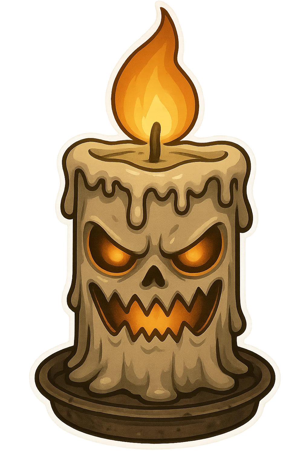 Halloween candle, make it scary, remove background  emoji