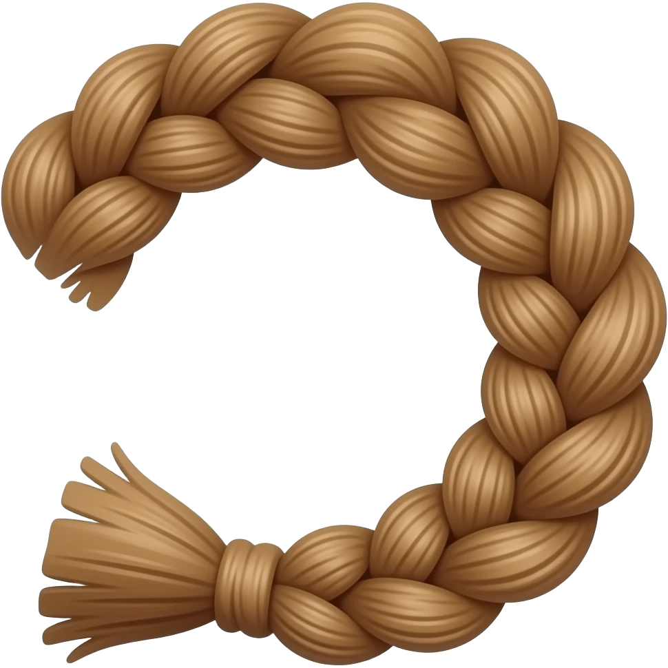 trenza de cabello pero sin la persona emoji