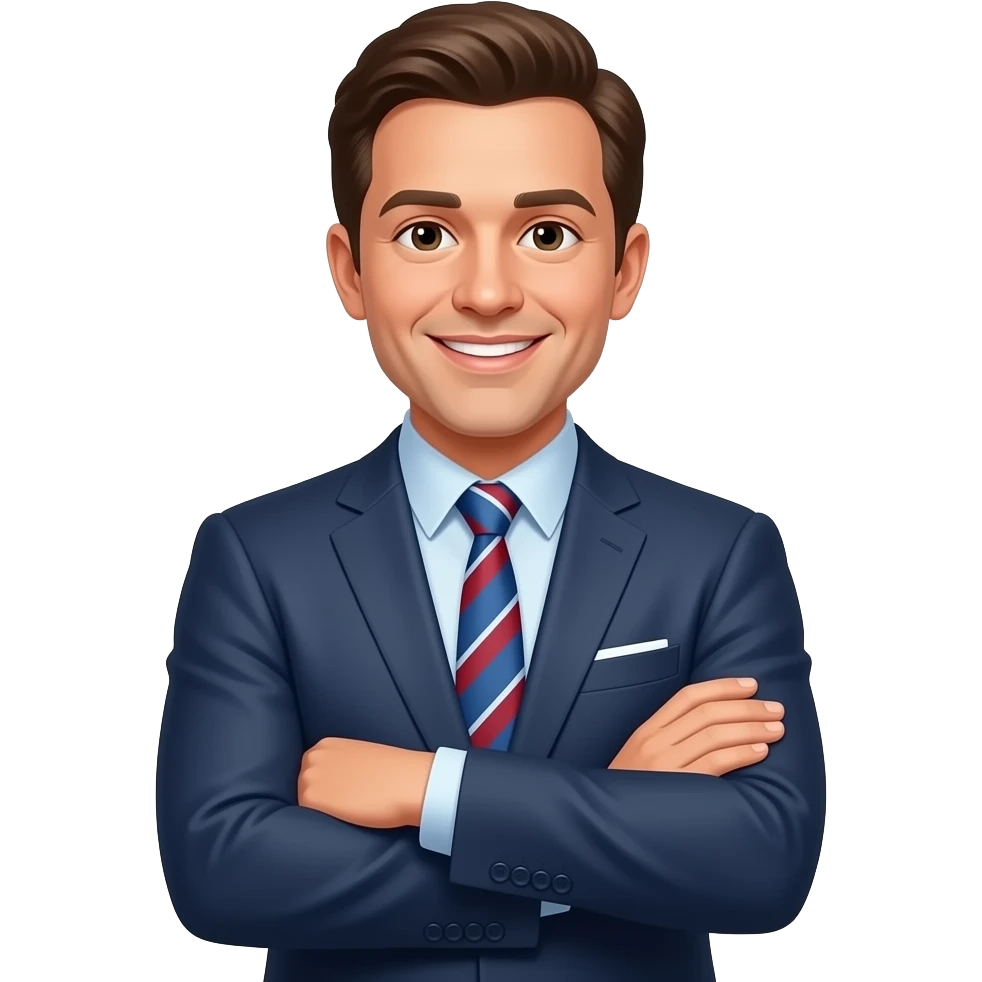 Charlie Kirk smiling confidently While crossing his arms emoji