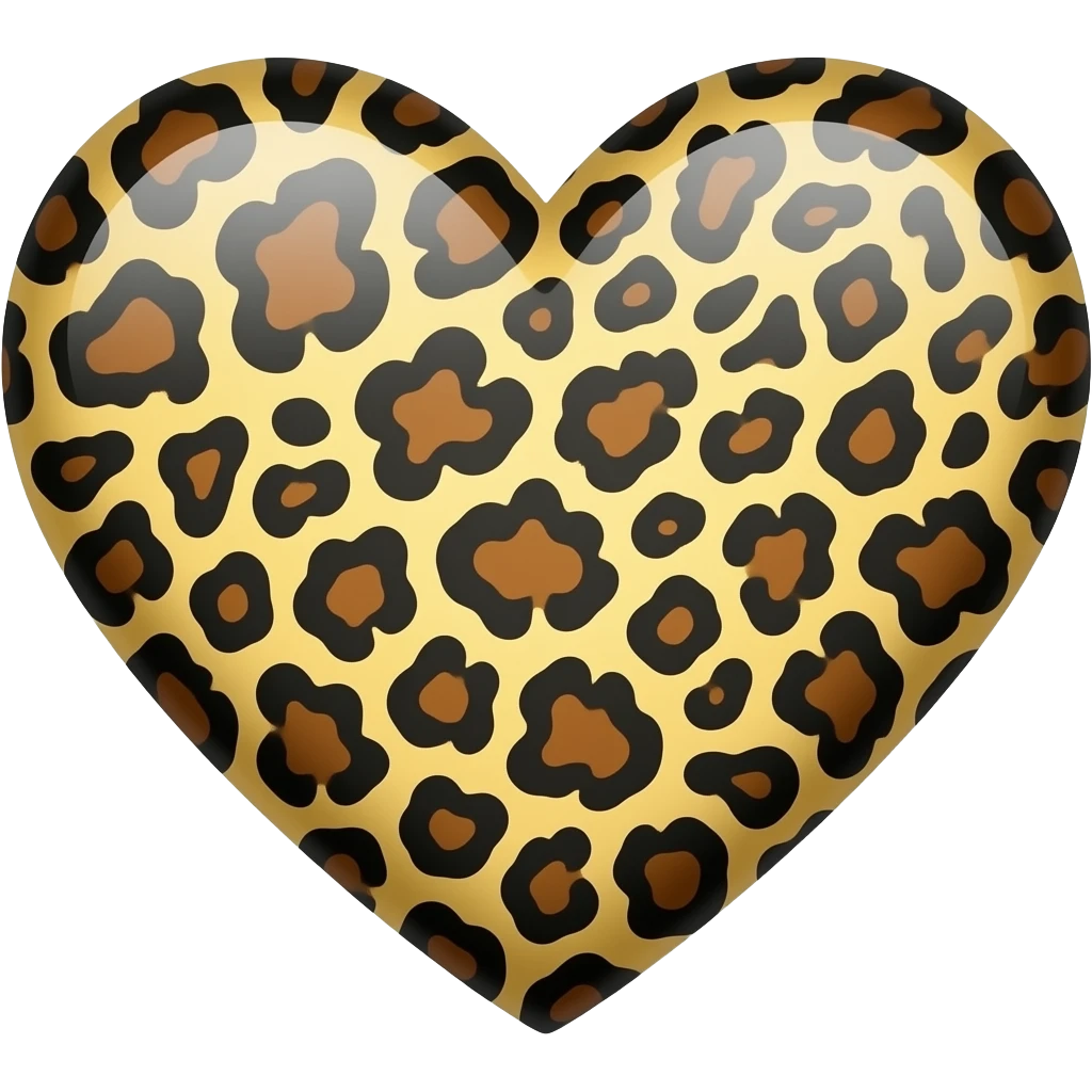 Un corazon con animal print emoji