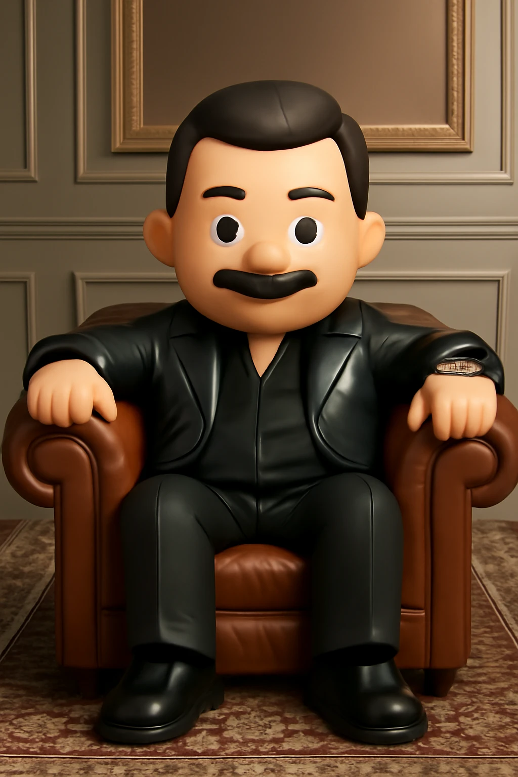 3D Apple style emoji version of the uploaded photo, keeping clothing, colors, pose, and background realistic, but with simplified emoji-style facial features (no realistic resemblance), smooth glossy textures, high-quality lighting emoji