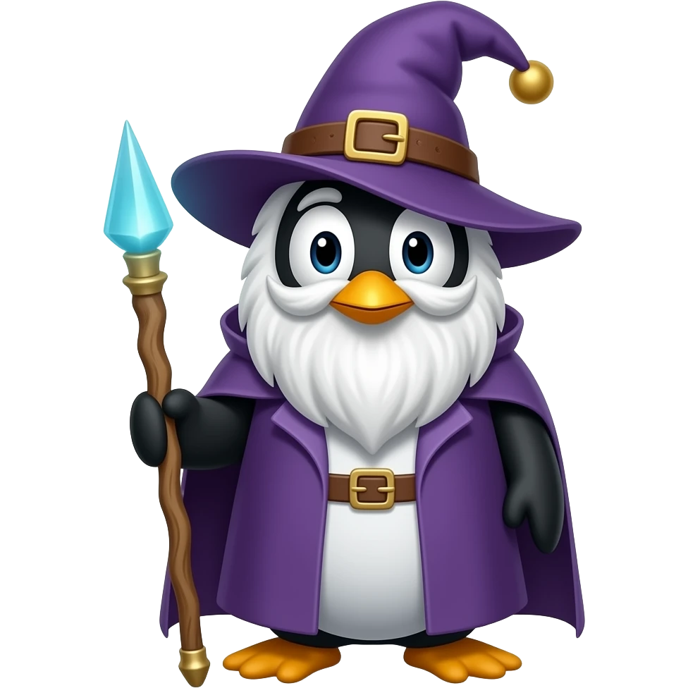 Penguin Wizard emoji