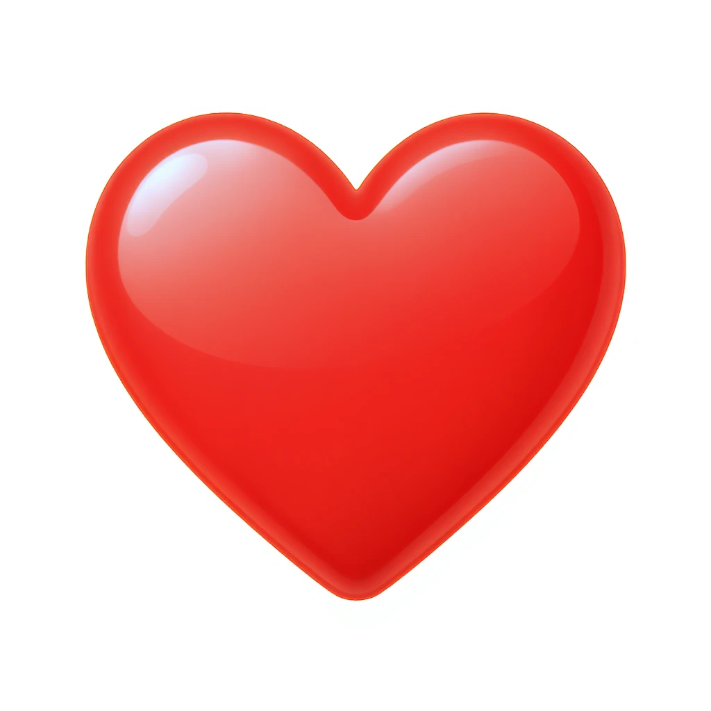 food heart emoji, shiny, with a gradient effect, no background emoji