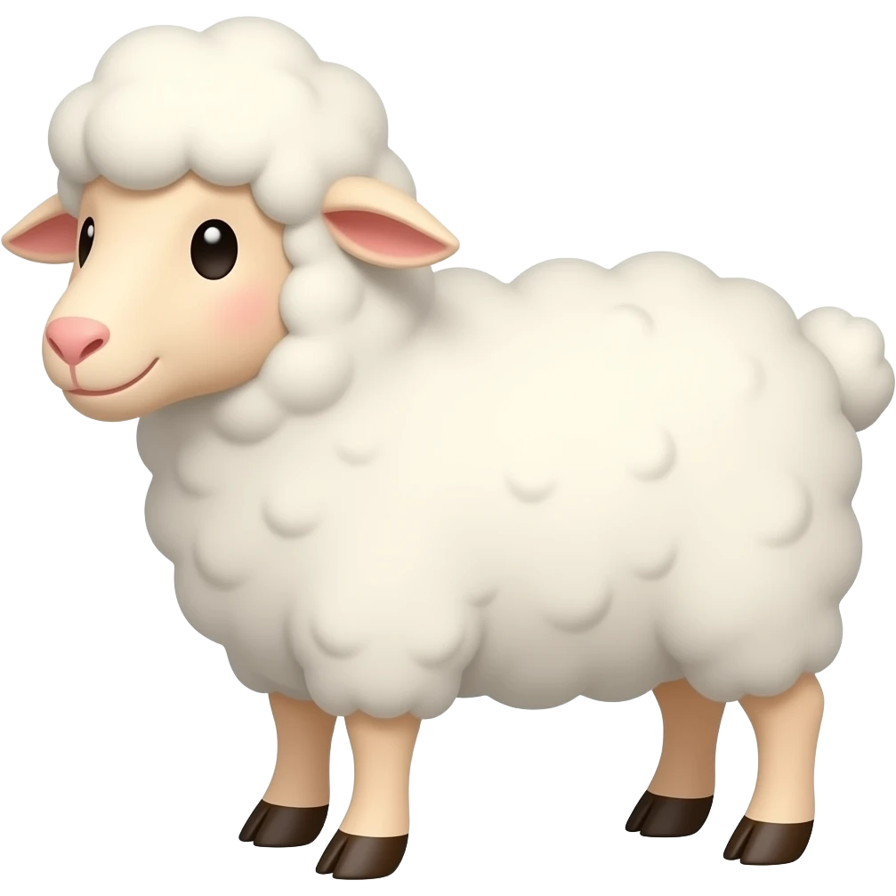 Cartoon 2d lamb emoji