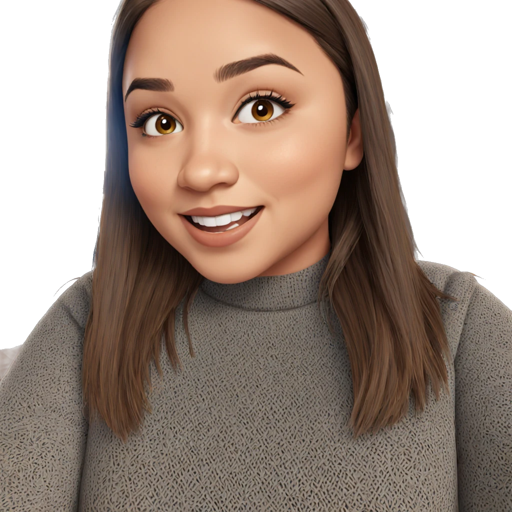 smiling girl with brown hair emoji