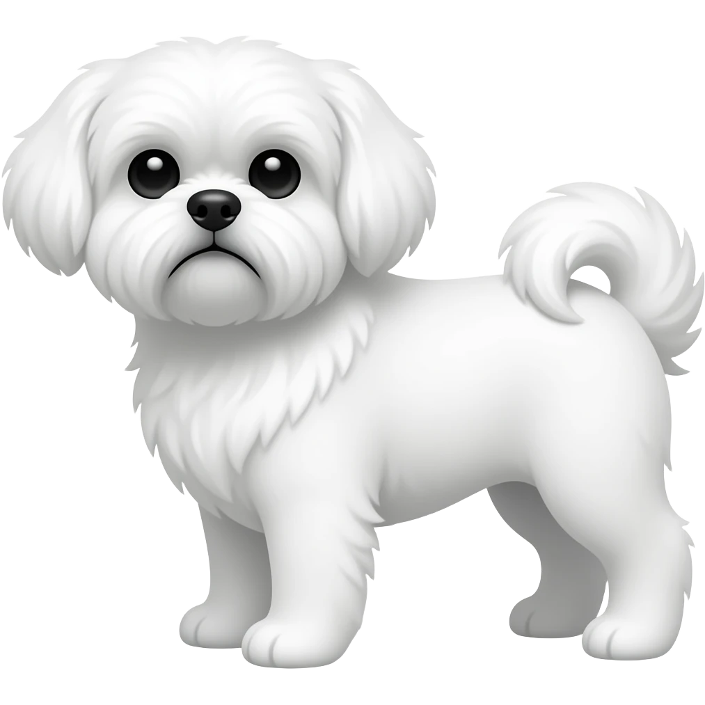 Pure white shih tzu emoji