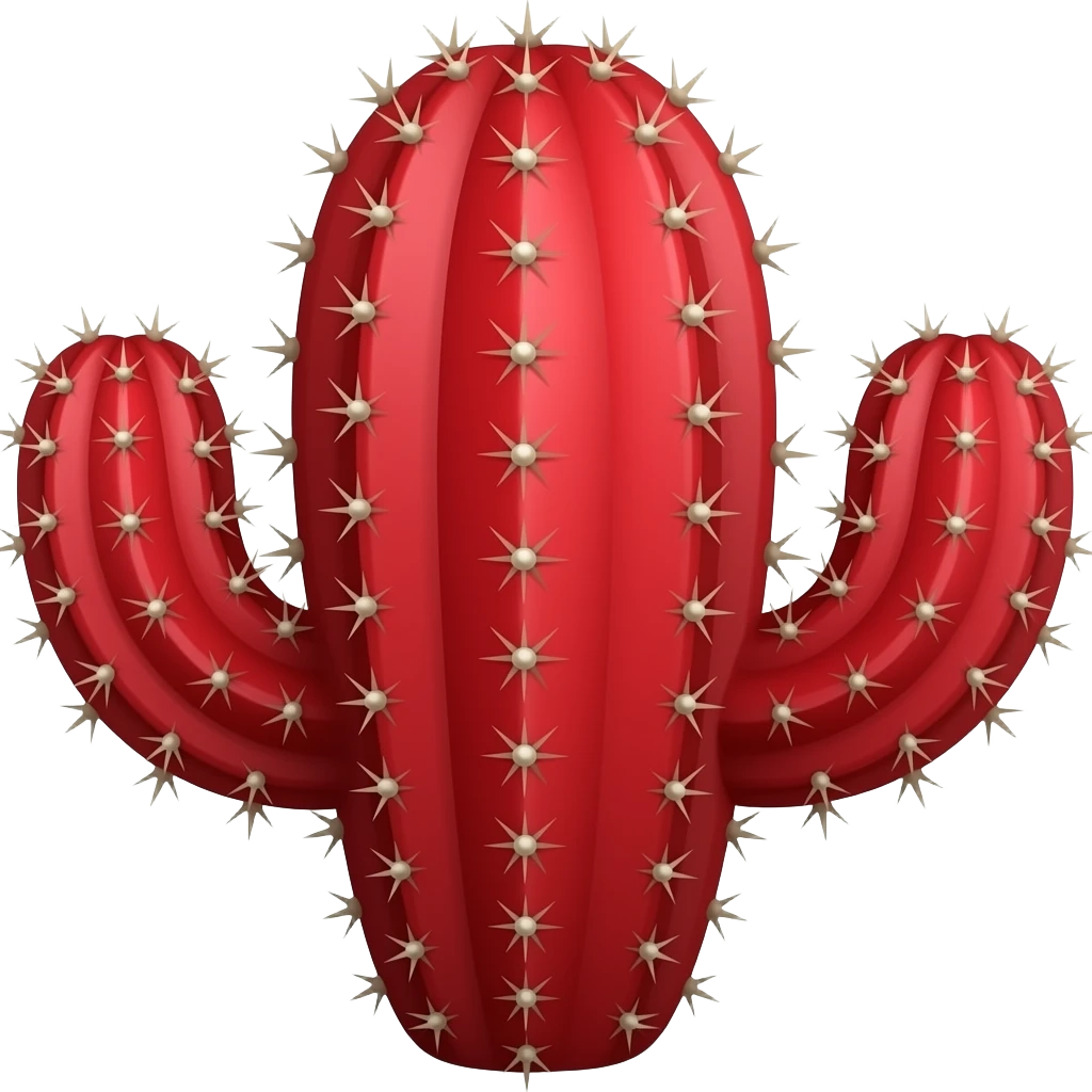 Cactus red emoji