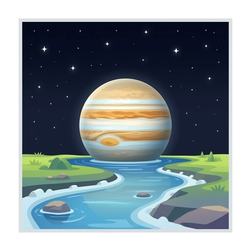 Jupiter  from space emoji