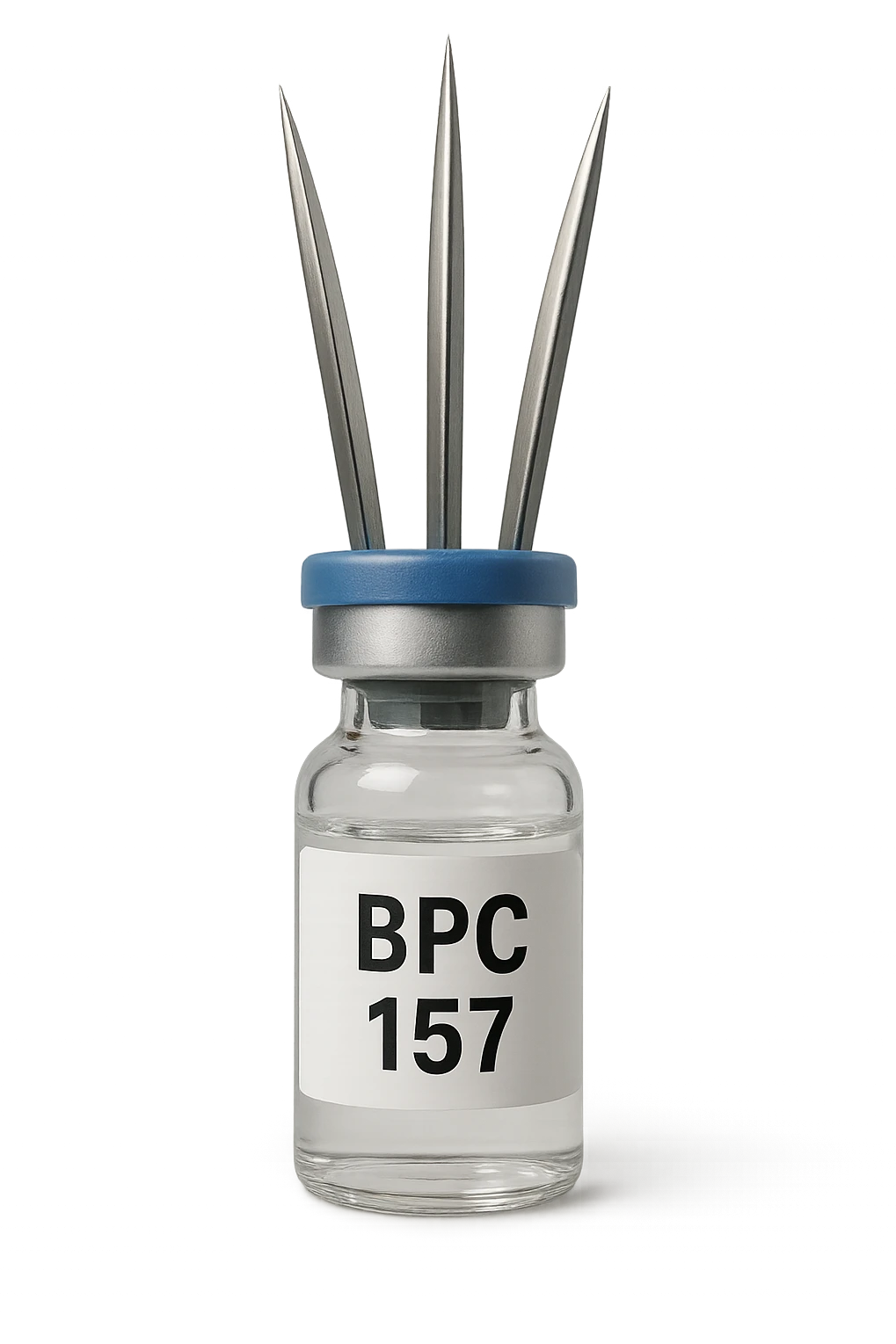  fiala medica con la scritta "BPC 157" SULL'ETICHETTA E GLI ARTIGLI DI WOLVERINE CHE SPUNTANO DA DIETRO emoji
