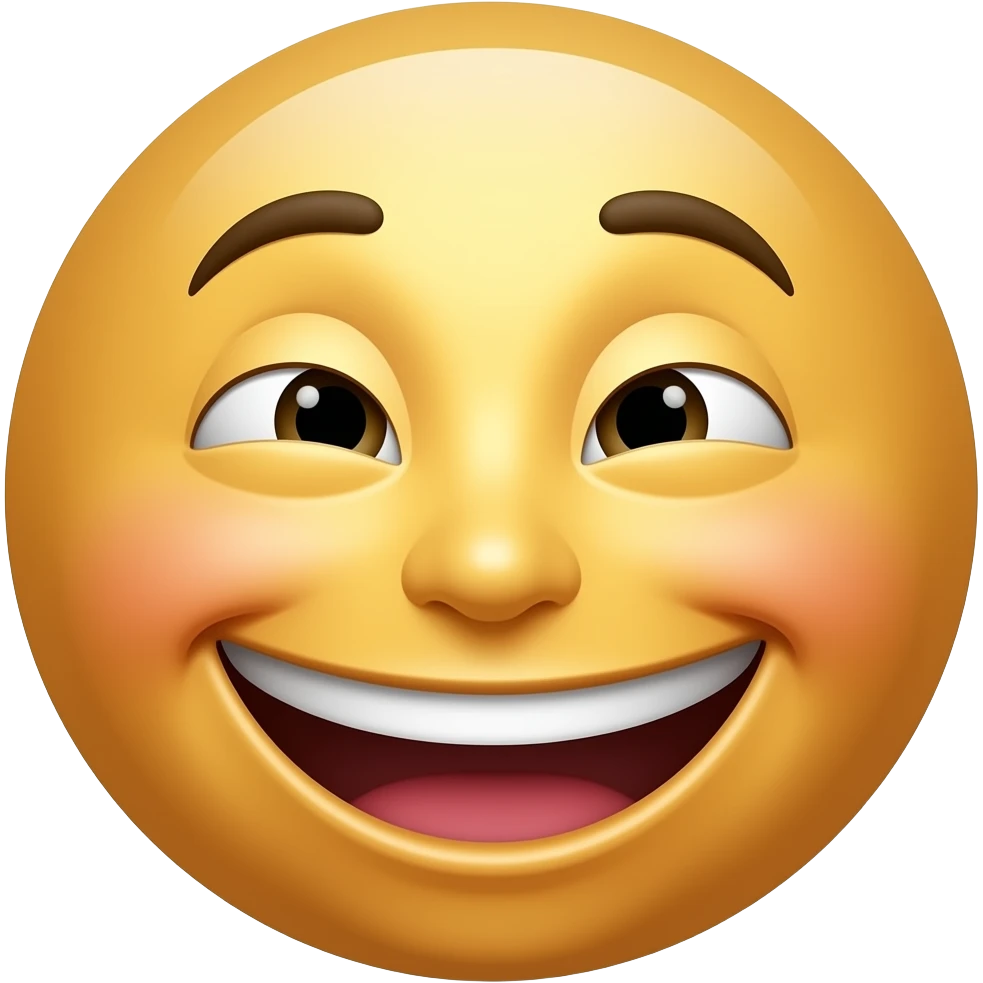 É um emojis.com sorrir só que com o sorriso sábado e de canto com um olhar bem picante é especificamente isso emoji