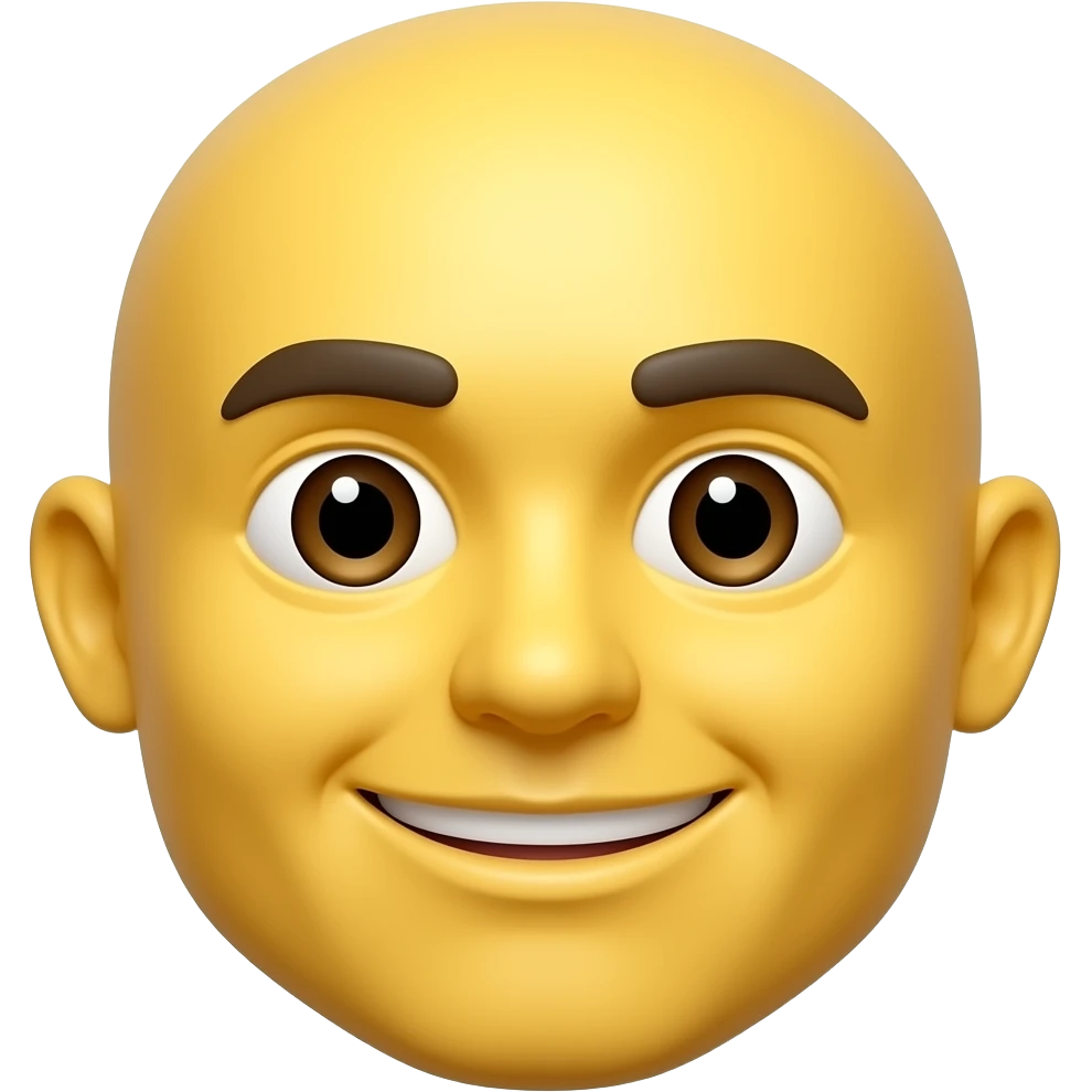 Turn it into a yellow emoji but has the human features but cartoony emoji
