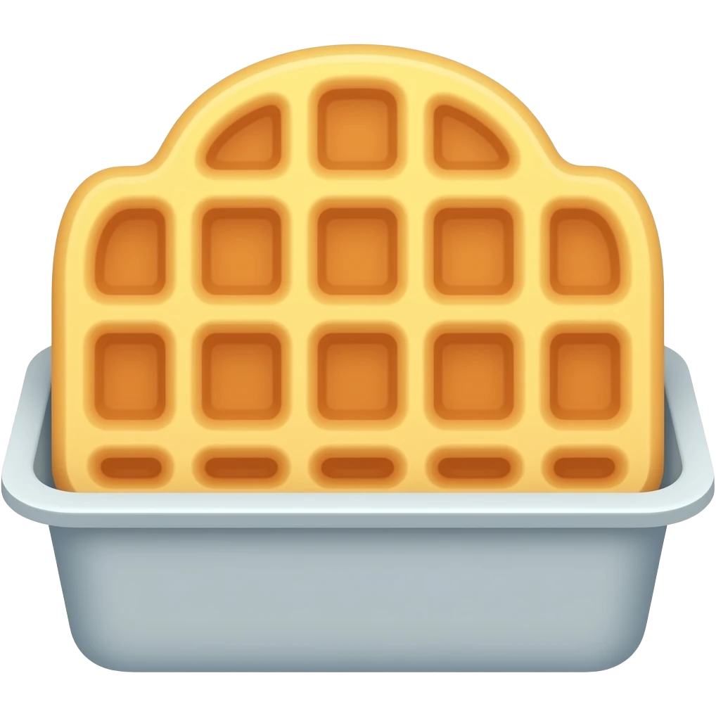 waffle in a container emoji