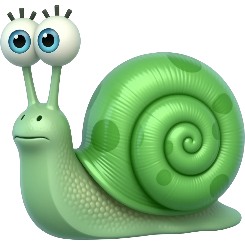 Gary the snale (from spongbob) his eyes should be on the top of his antenni emoji