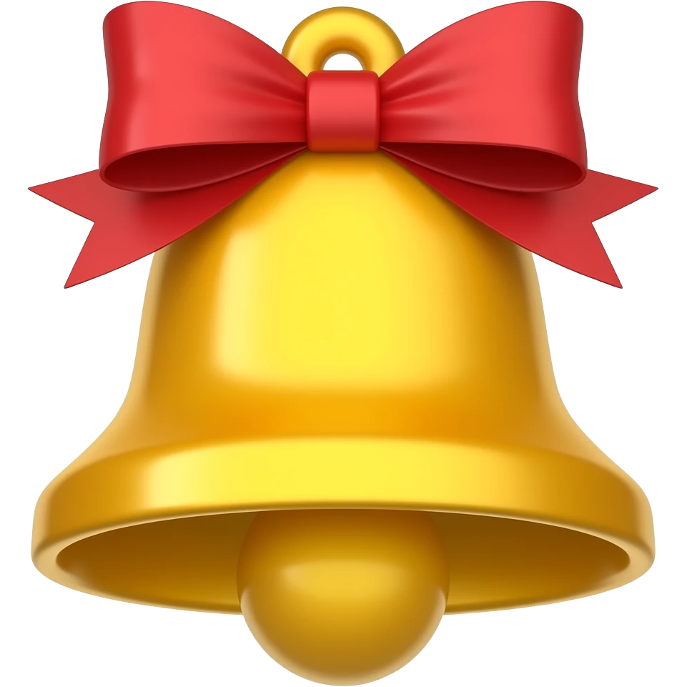 minimalist jingle bell emoji