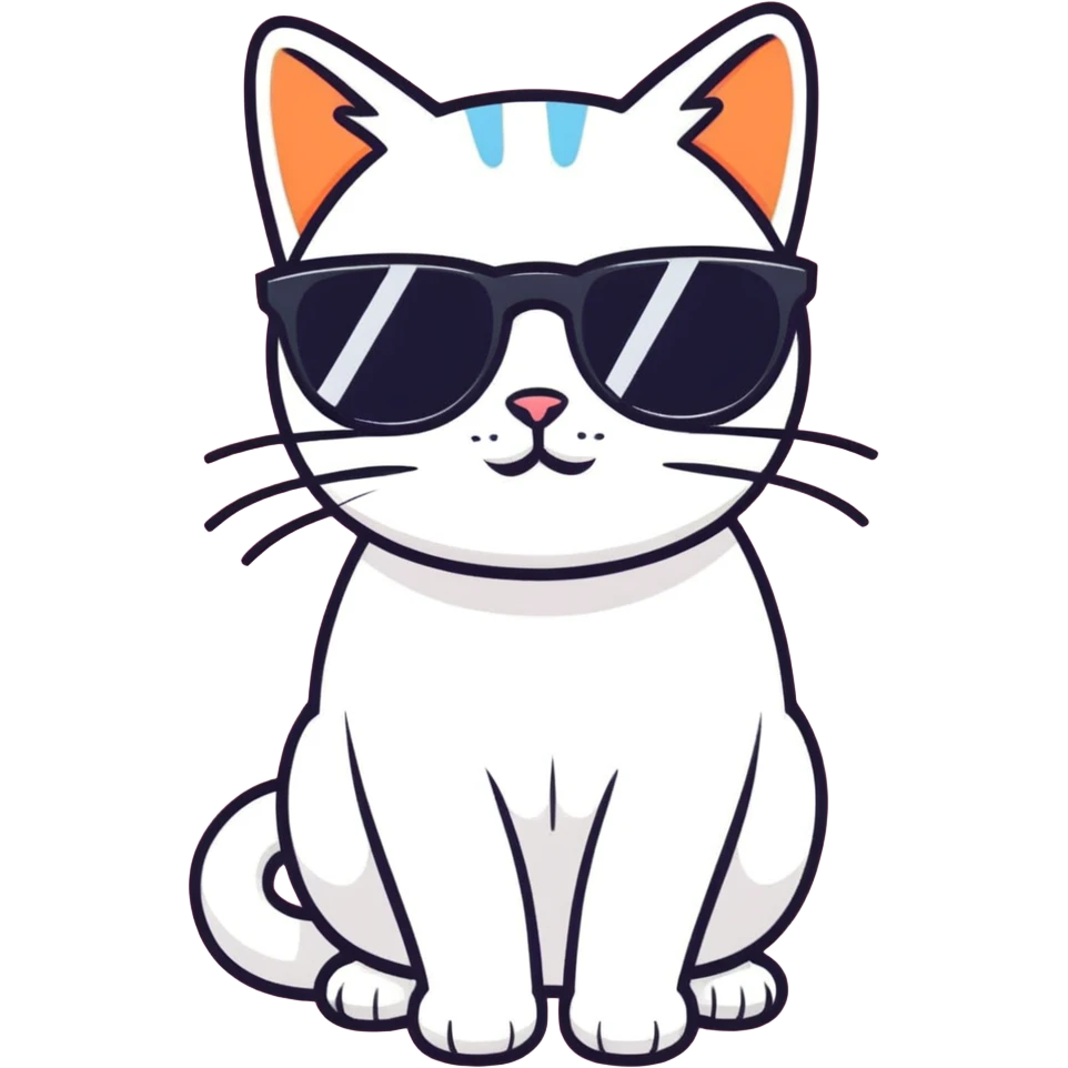 Cat with sunglasses emoji