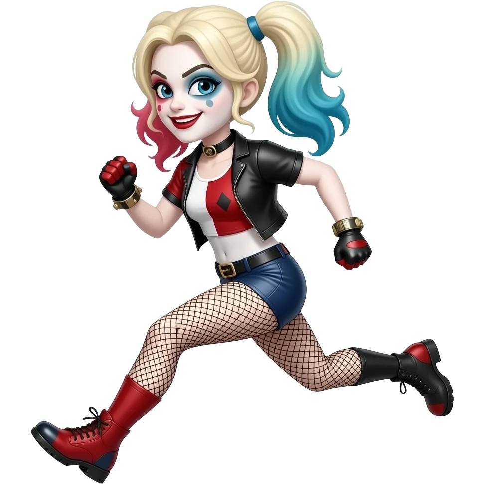 harley quinn corriendo emoji