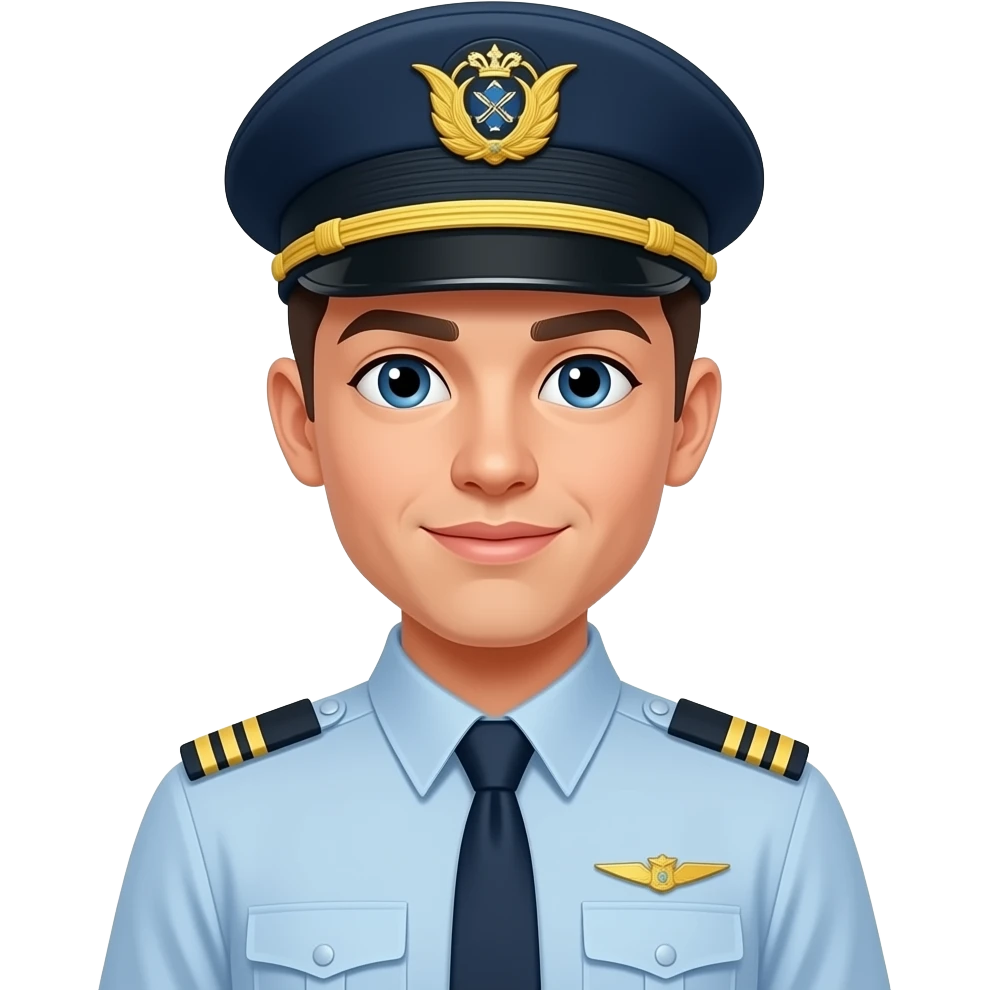a young pilot cadet emoji