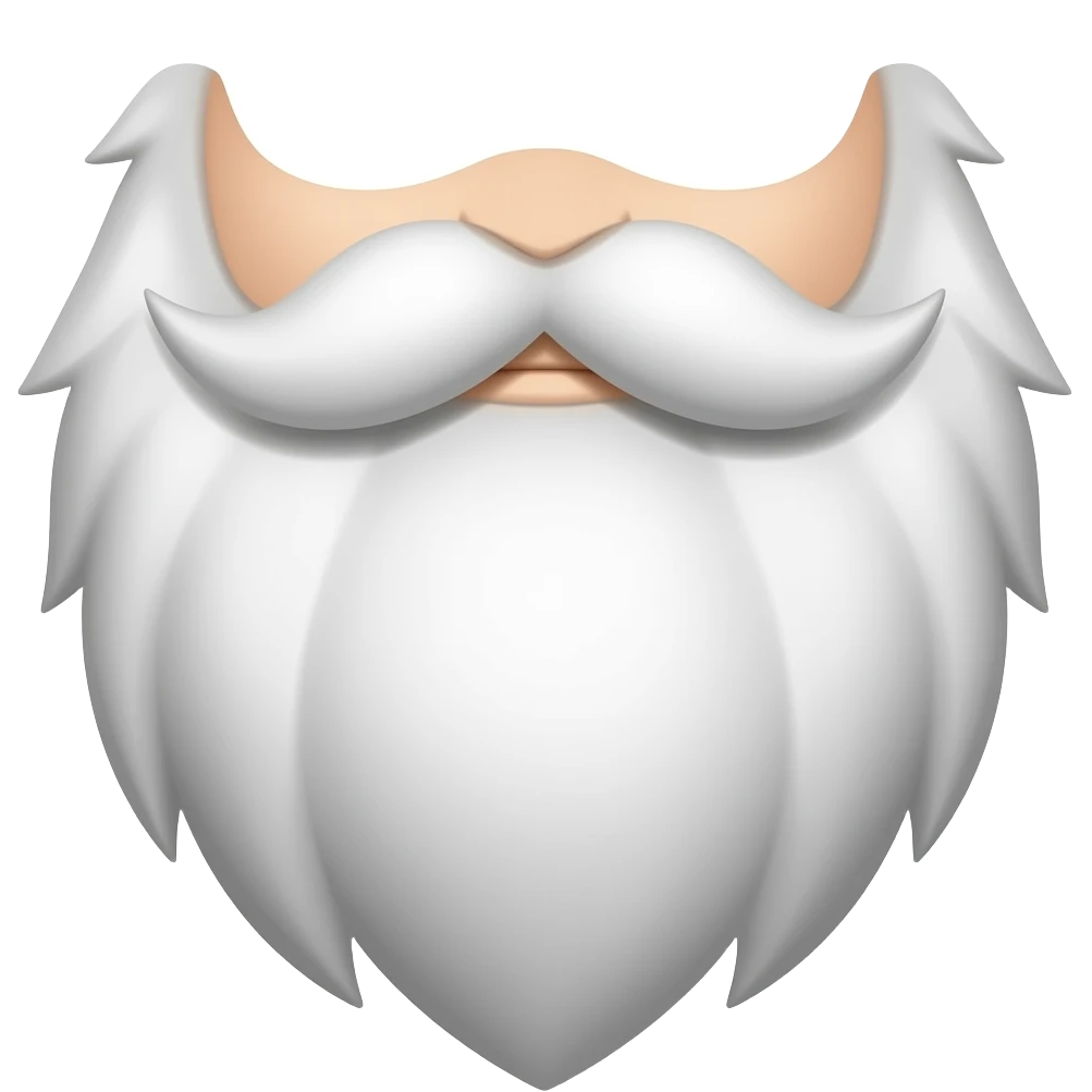 A white beard emoji