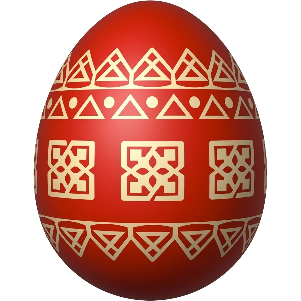 Greek red Easter egg emoji
