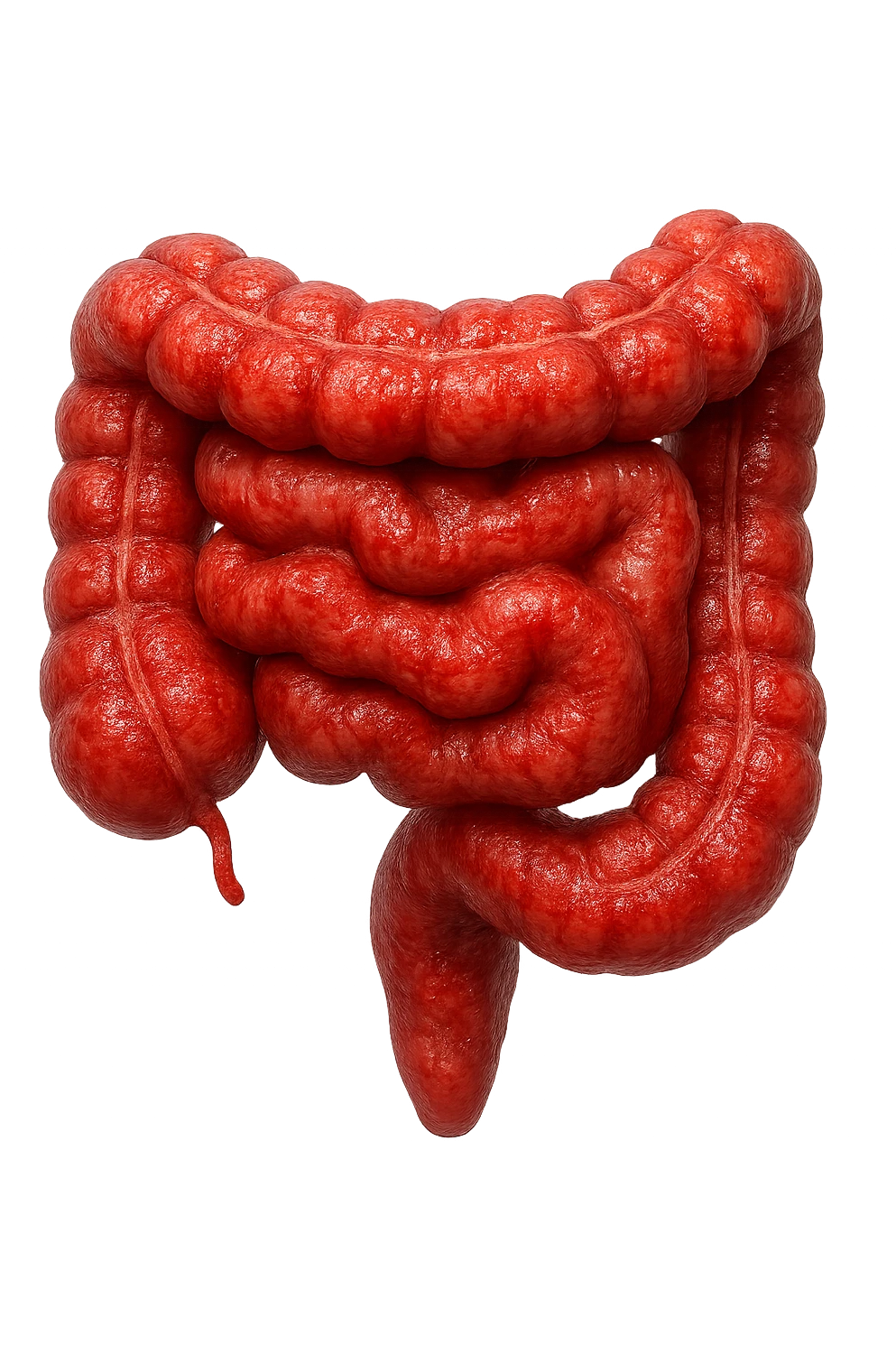 intestino infiammato iperrealistico 4k emoji