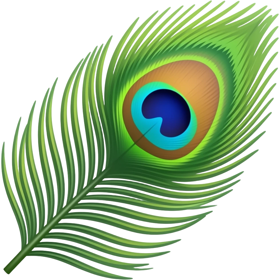 A peacock feather emoji