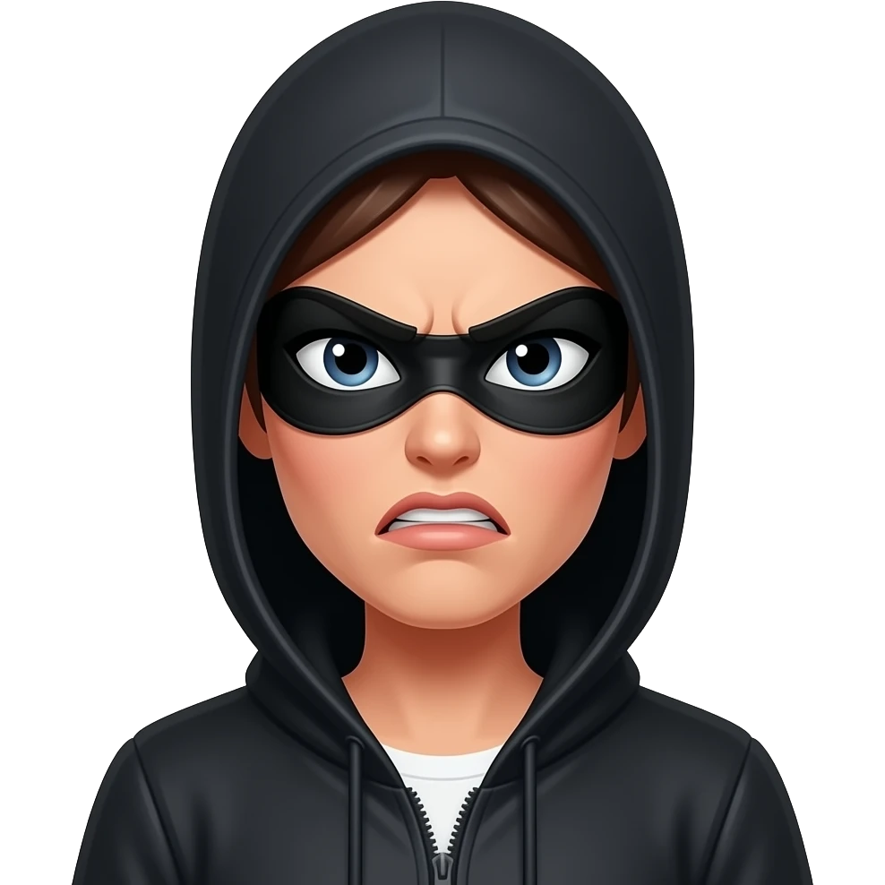 angry woman thief face emoji