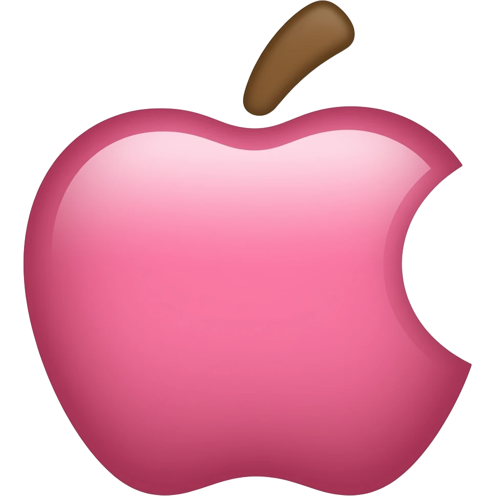 emoji tipo apple de un dermógrafo  sin numeros ni logos, de color rosado emoji